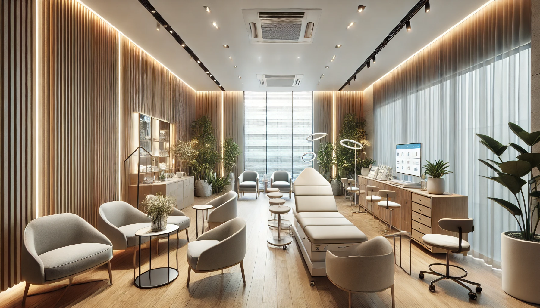 a modern aesthetic clinic that emphasizes mental health and wellness.