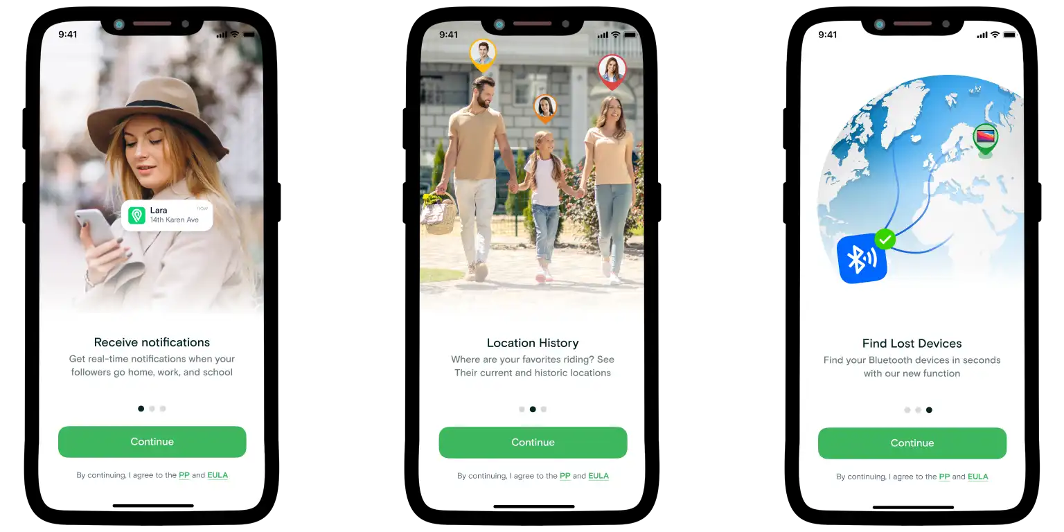 Number Tracker promo screens.